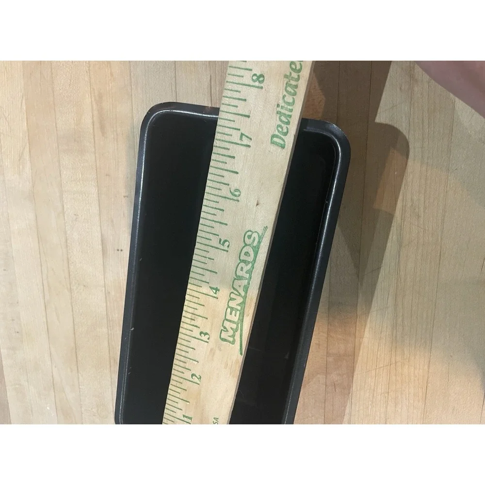 VTG MIRRO ALUMINUM Small Black RECTANGULAR Bread BAKING PAN Made In USA